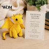 Handmade Dragon Decor Crochet Doll with Card, Emotional Support Decor, Desk Mini Knitting Ornament, Inspirational Gifts for Family Friends Toy