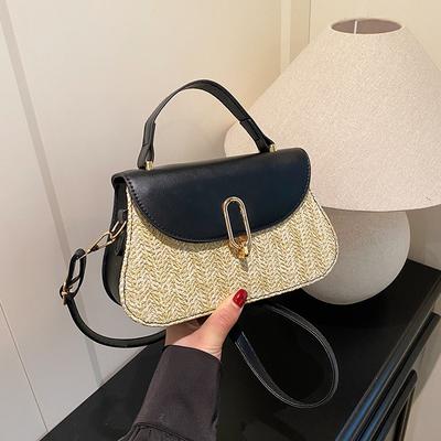 Premium Texture Temperament Contrasting Colors Women's High-value Handbag Summer Popular Urban Shoulder Messenger Bag Women