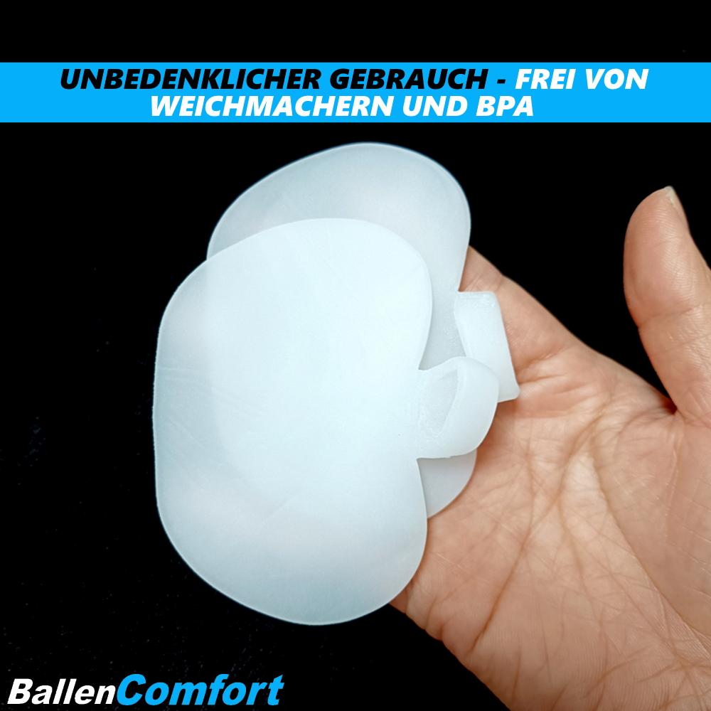 BallenComfort Vorfußpolster Fußpads Silikon Fußpolster Ballenkissen Metatarsal
