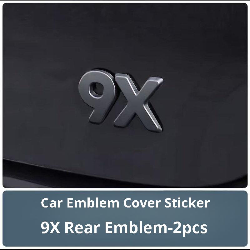 For Zeekr 9X Blackout Car Badge Sticker Front Rear Emblem Matte Black Cover Sport Styling Metal Modification Accessories