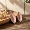 Popular Mori hand-painted enamel leaf stud earrings simple daily versatile personality niche environmental protection alloy earrings