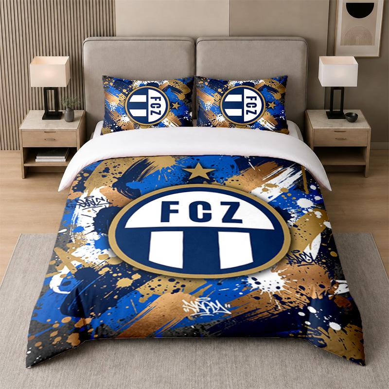 3Pcs Bedding SetFC Zürich Soft Bed Sheet and Two Pillowcases Home Bedroom Decor