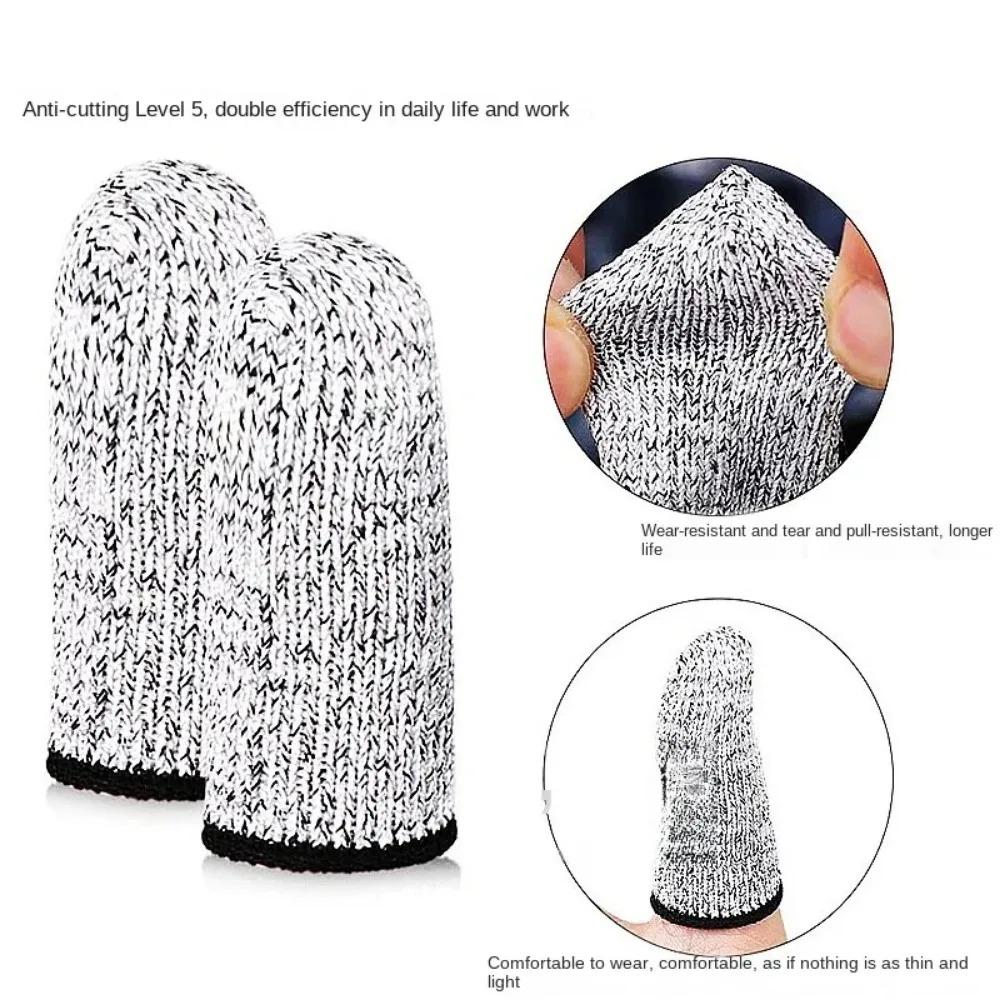 10Pcs Anti-Cut Finger Cots Thumb Protector Sleeve Cover Finger Peel Fingertip Gloves Picking Finger Cover Kitchen Tools