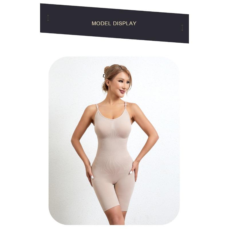 Women S Plus Size Seamless Tummy Control Flat Leg Bodysuit