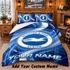 Brighton & Hove Albion Football Pattern Bedding 3Pcs Set Custom Name, Bed Sheet And Pillowcases For Home Bedroom