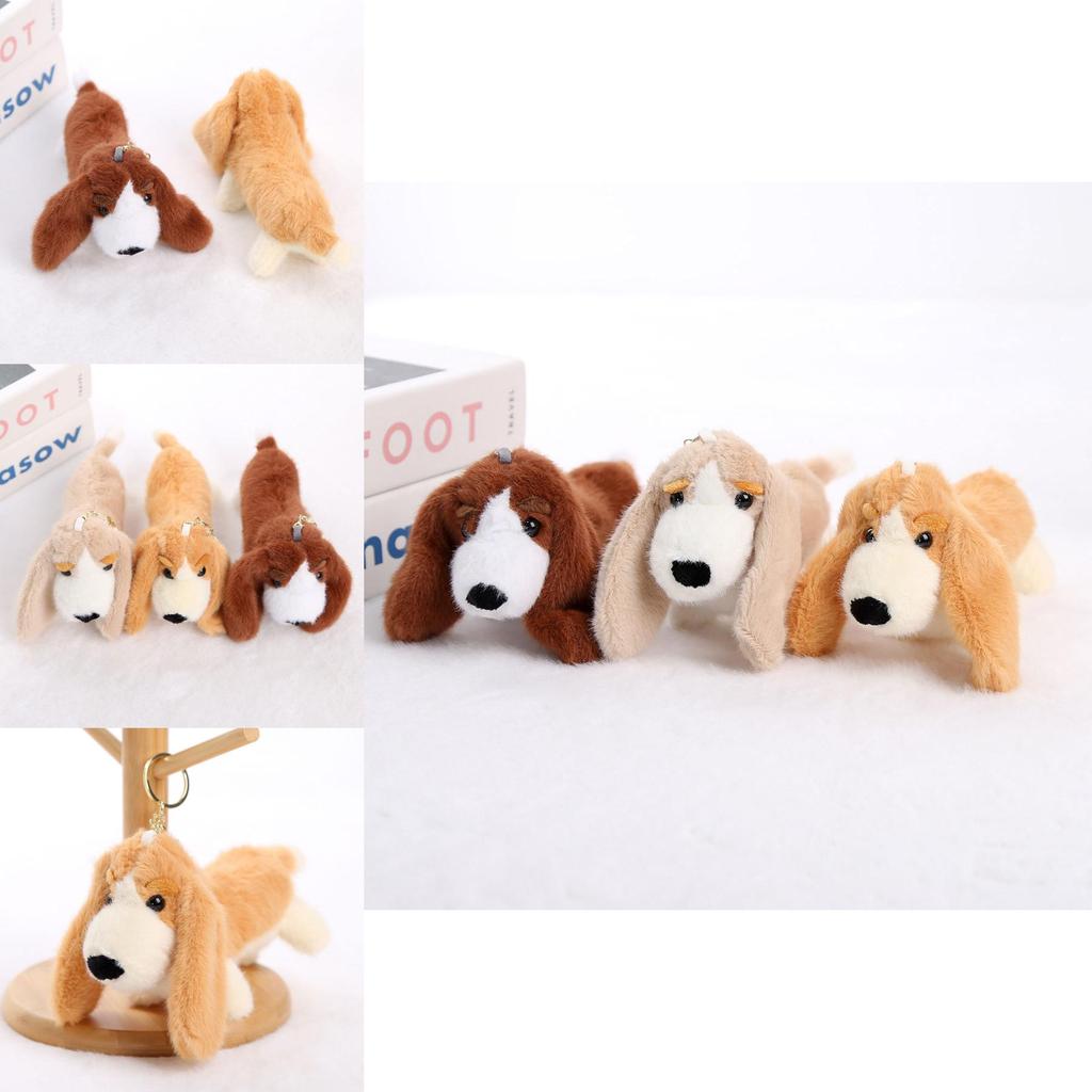 Plyšový přívěsek na klíče Baset Hound s výplní z PP bavlny pro dárek a dekoraci tašky