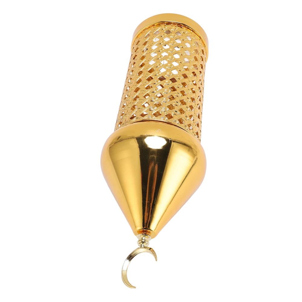 3.74x11.81in Golden Windproof Candle Lantern Gold Scented Candle Lantern  Home Lighting Display