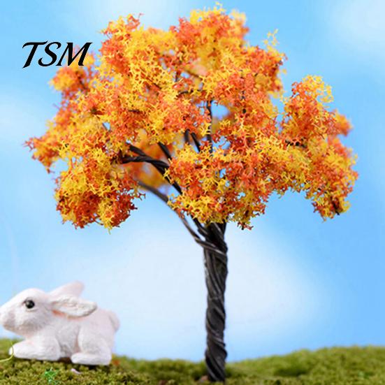 Ornament Plant Miniature Mini Different Shape Plastic Pots Fairy Metal Dollhouse Tree for Home Garden