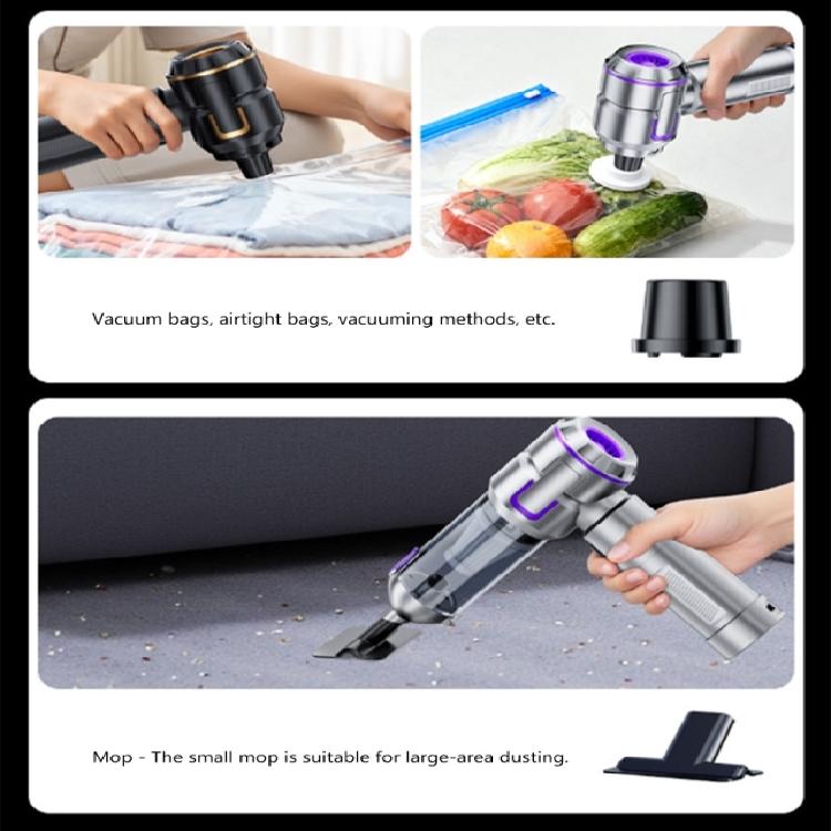 Multifunctional Car Vacuum Cleaner Featuring Removable Battery For Emergency Use High Suction And Easy Type C Charging