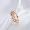 Hollow Vintage Design Full Zircon Double Layer Rings for Women Personality Party Daily Jewelry