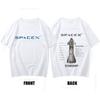 SpaceX Starship Blueprint Theme 100Cotton Summer TShirts for Men and Women Novelty Cool Printing Tee Oneck Short Sleeve Top