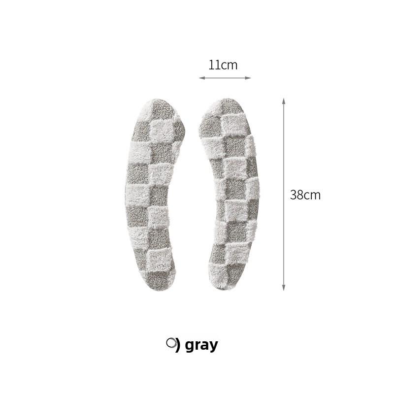 

Бытовая зимняя утолщенная плюшевая накладка на сиденье унитаза, универсальная плюшевая накладка на сиденье унитаза для всех сезонов серый