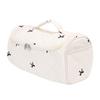 Quilted Travel Case with Hook Large Capacity Cotton Portable Storage Bag for Hair Dryer Accessories Milky White with
