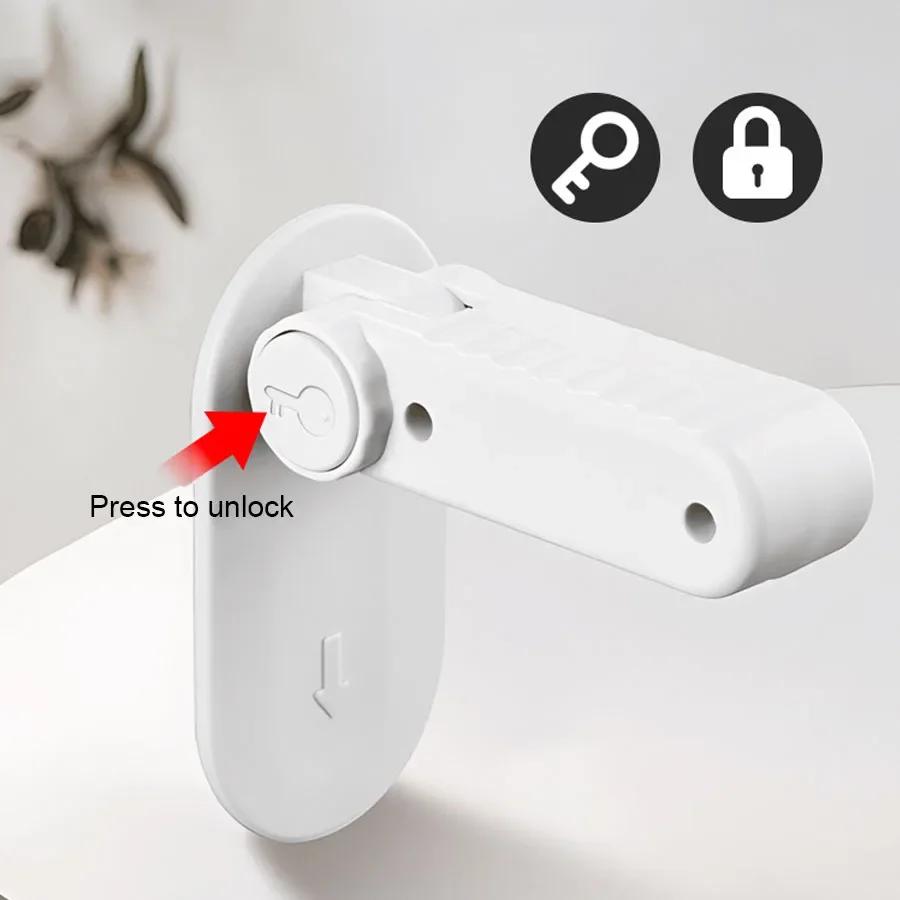 Children's Door Handle Safety Lock Punching-free Fixed Lock, Baby Pet Anti-door-opening and Hand-pinching Safety Protection Lock