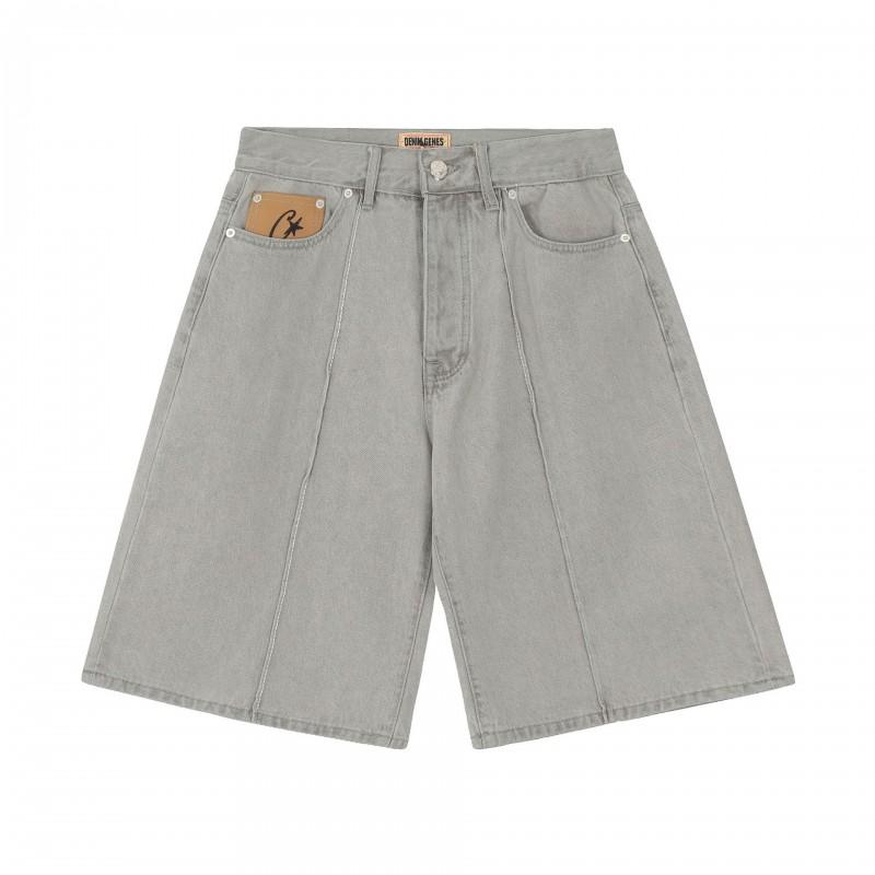 Corteiz Streetwear Short Pants Men Women Alcatraz Ship Print Loose Fit Cotton Shorts