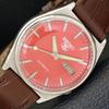 AUTOMATIC VINTAGE SEIKO 5 JAPAN 7009A MENS RED COLOR DIAL WATCH A701239-5 R206a-a701239
