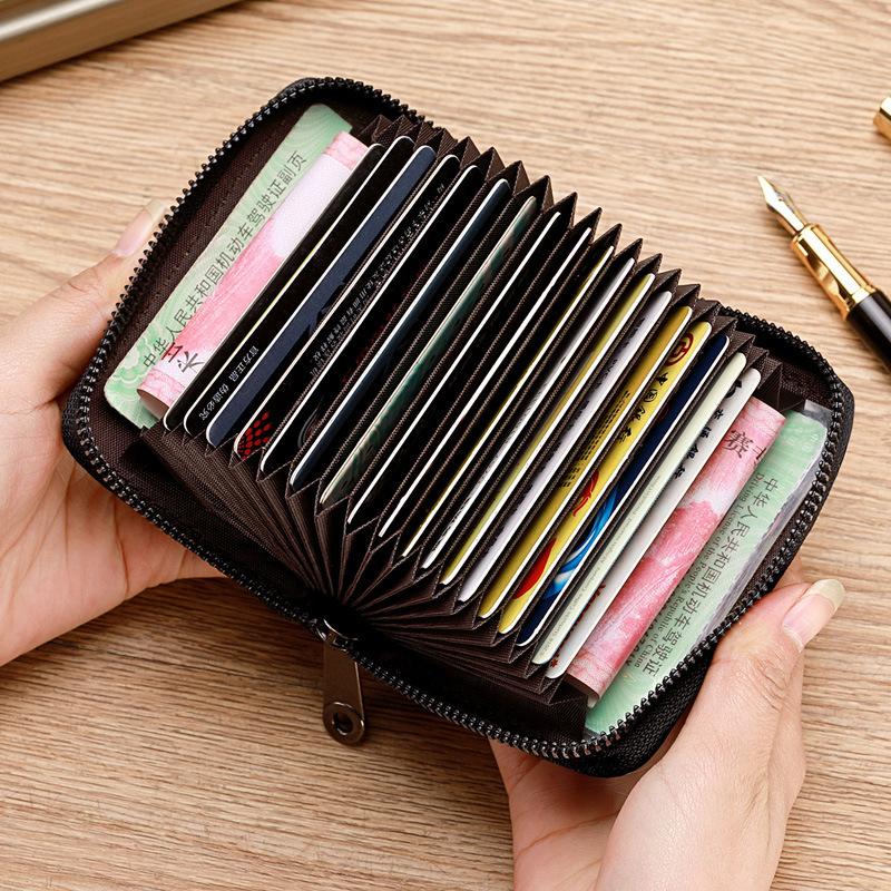 Portacarte Sottile Antimagnetico Grande Capacità Portafoglio Multicarta Porta ID Patente per Uomo Donna