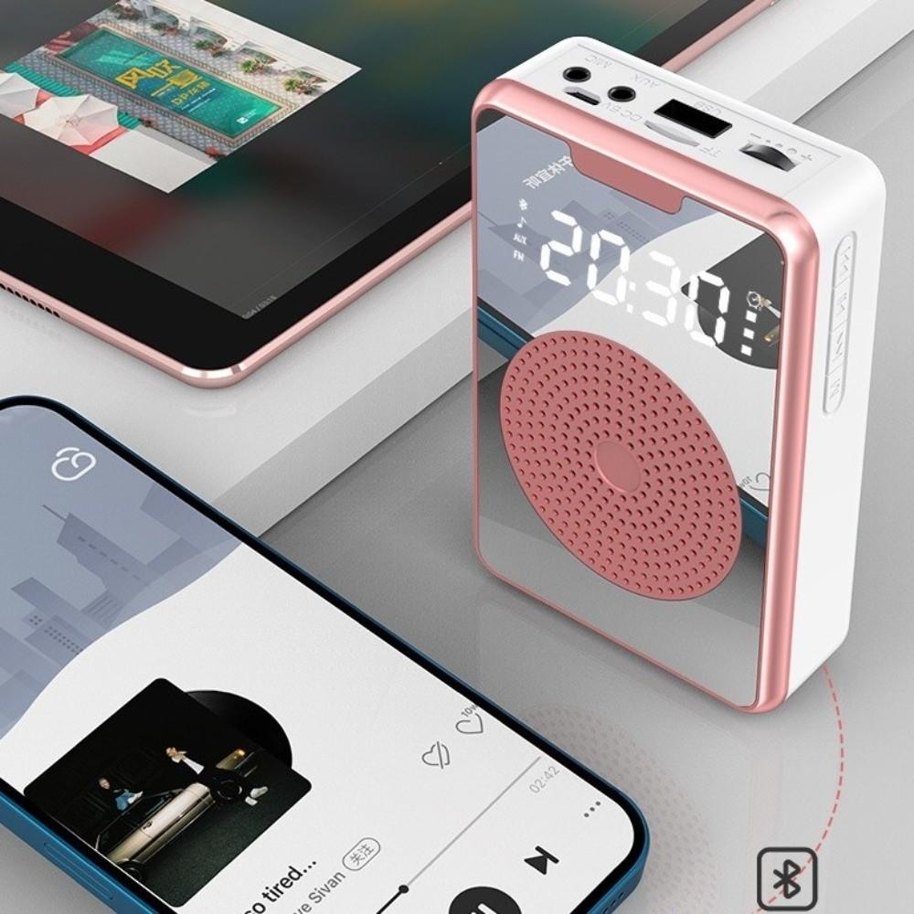 

H3 Digital Inverter Wireless Microphone 4500mah Loudspeaker New Voice Amplifier Classroom Use Wired-Rose Gold