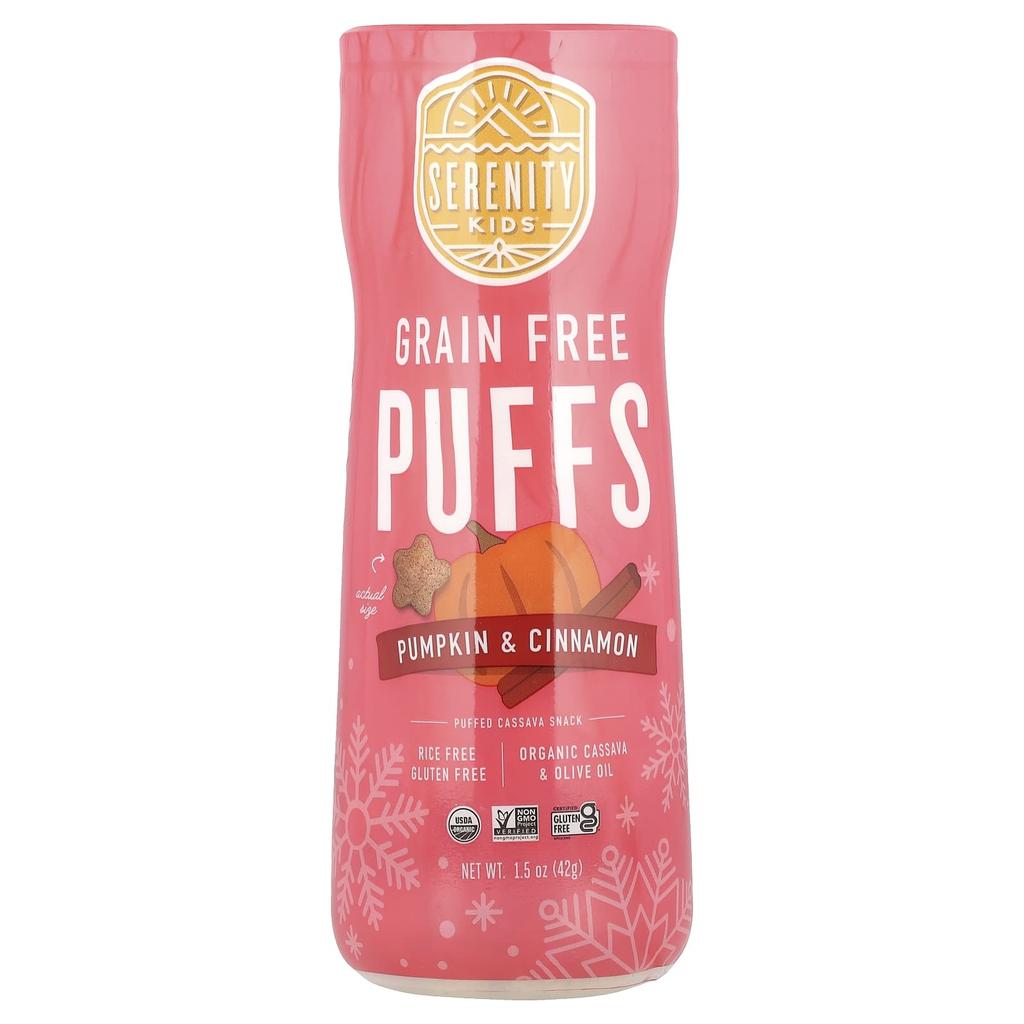 Serenity Kids Grain-Free Puffs, Pumpkin & Cinnamon, 1.5 Oz (42 G)