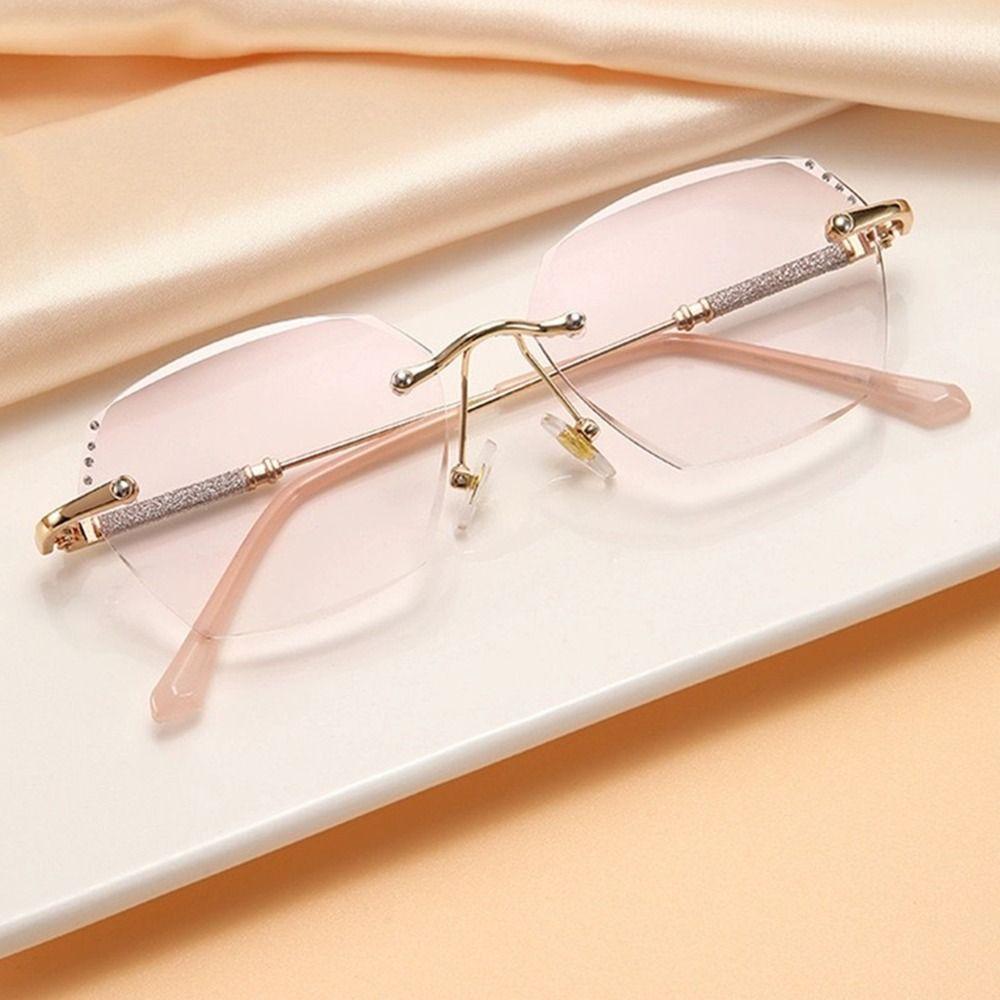 Blue Ray Blocking Anti-Blue Light Reading Glasses Eye Protection Glitter Frame Presbyopia Eyeglasses Luxury Diamond Ultralight