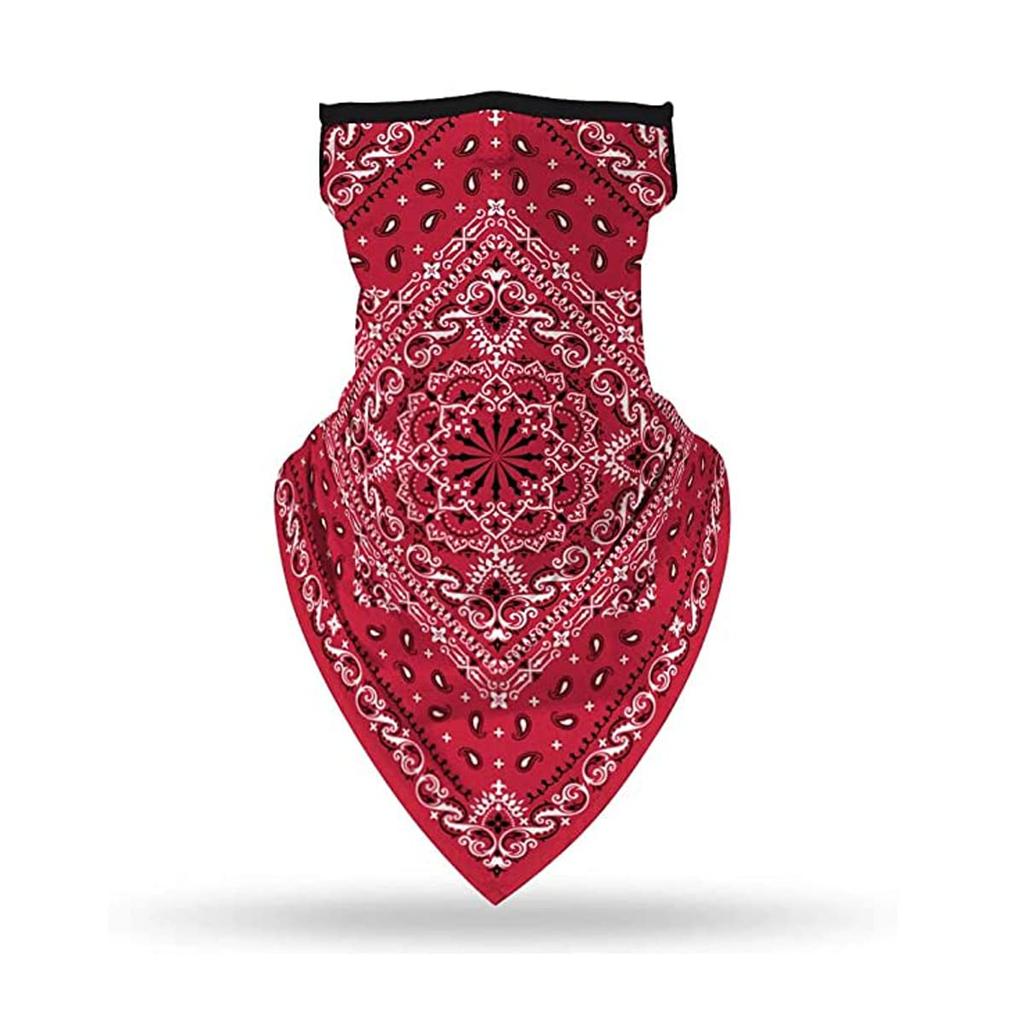 COMFORTIS Face Cover Paisley Sports Running Face Guard Pattern UV Protection Tennis Ski Snowboarding (Red)
