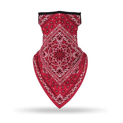 COMFORTIS Face Cover Paisley Sports Running Face Guard Pattern UV Protection Tennis Ski Snowboarding (Red)
