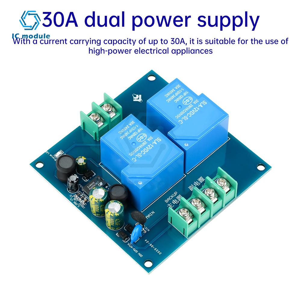 AC 90-220V 2-Kanal Strom Automatischer Umschalter 30A Doppelte Stromversorgung 2 in 1 Out Stromausfall Umwandlungsmodul Not-Trennschalter