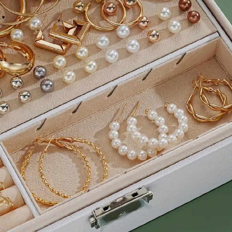 86 Τεμάχια Ανθεκτικό Κράμα Σετ Κοσμημάτων Κολιέ Δαχτυλίδια Σκουλαρίκια Για Γυναίκες Πάρτι Γάμο