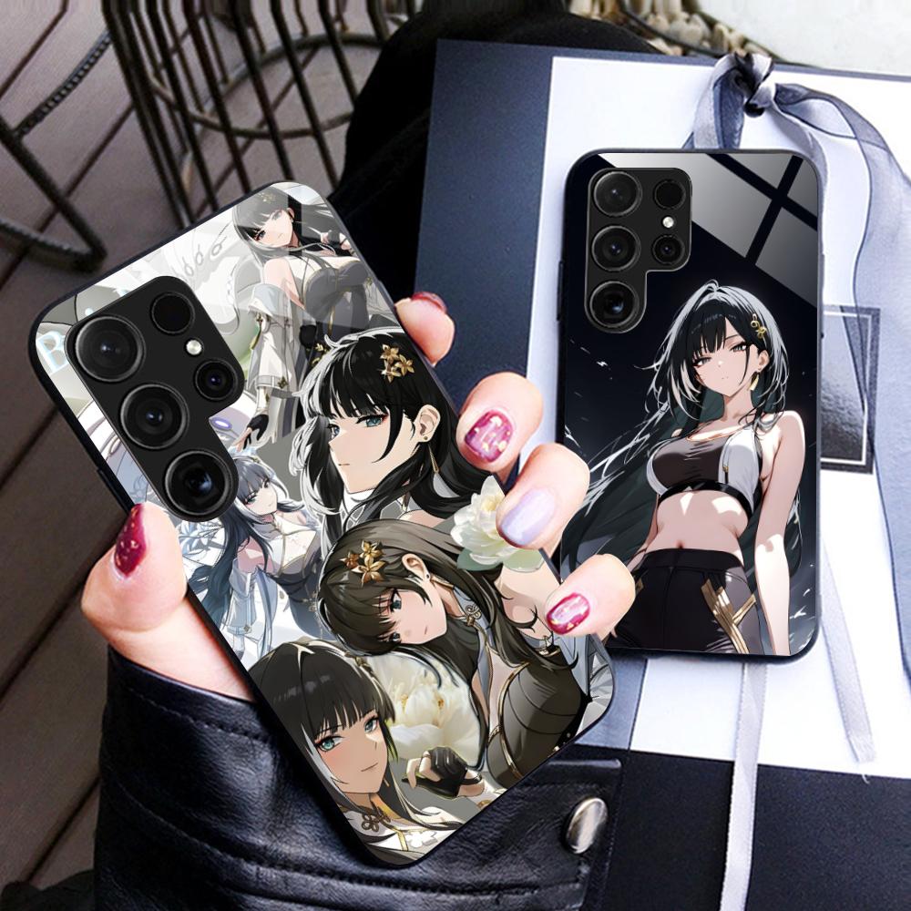Wuthering Waves Baizhi Phone Case for Samsung Galaxy S26 S25 S24 S23 S22 S21 S20 Note20 Plus FE Ultra Glass Protective Cover