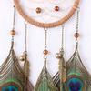 Dream Catcher Circular Net With Peacock Feathers Wall Hanging Car Hanging Decor Gift
