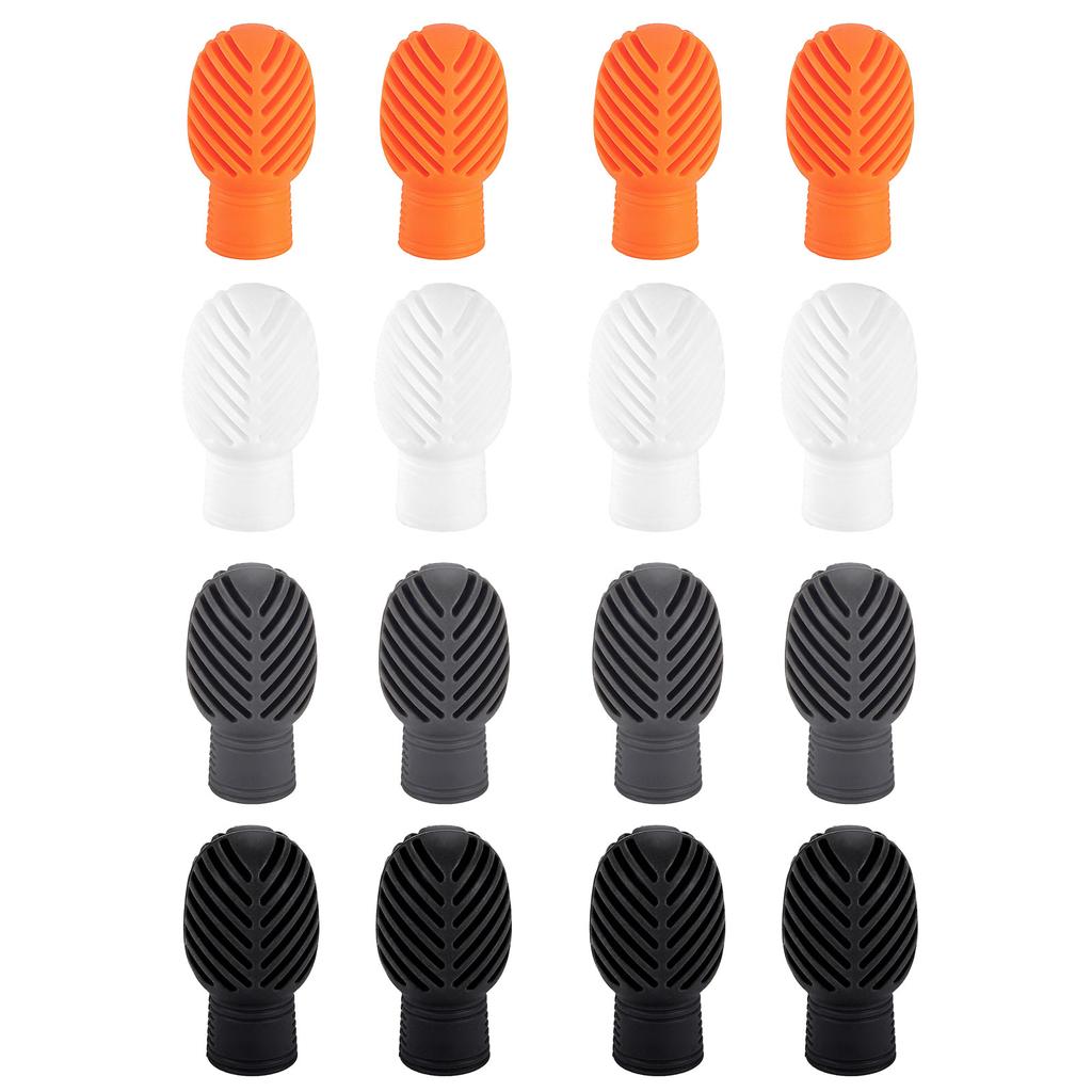 4Pcs Silicone Drumstick Mute Practice Tip Drum Mute Drumstick Mute Tip Drum Dampener Replacement Percussion Tip