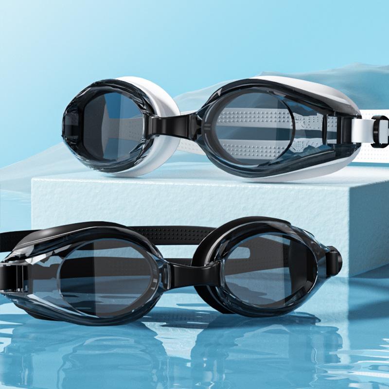 Beschlagfreie UV-Schutz-Schwimmbrille mit Silikon-Badekappe Set für Erwachsene Wassersport