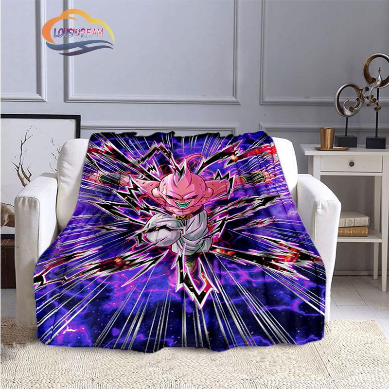 Japanische Animation Rolle Majin Buu 3D-Druck Tagesdecke Decke Anime-Charaktere Buu Flanelldecken Überwurfdecken