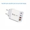 40W EU Standard 4-Port Fast Charger: 2 USB-C & 2 USB-A for Mobile Phones & Watches