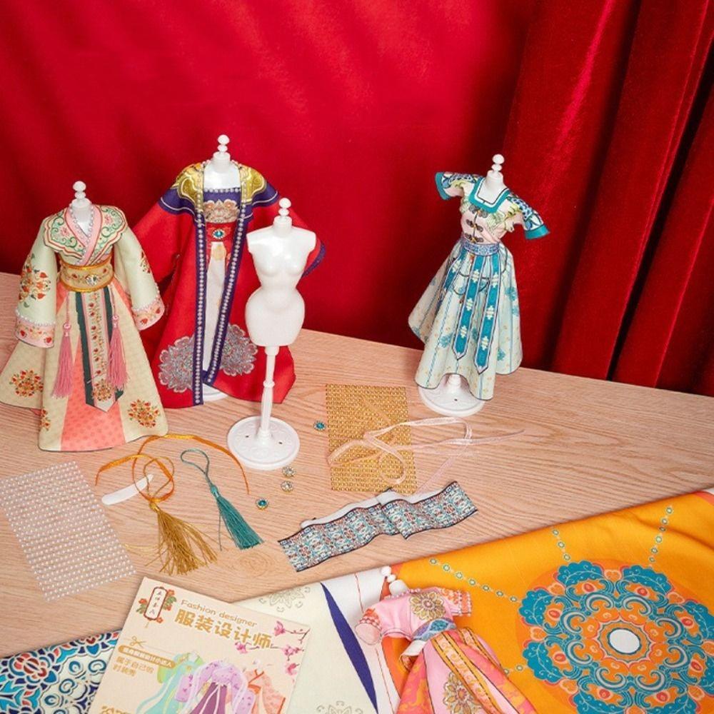 Skirt Princess Toy Outfit Wear Doll's Dress Material Cute Doll's Hanfu Clothes DIY Kit Kids Girl