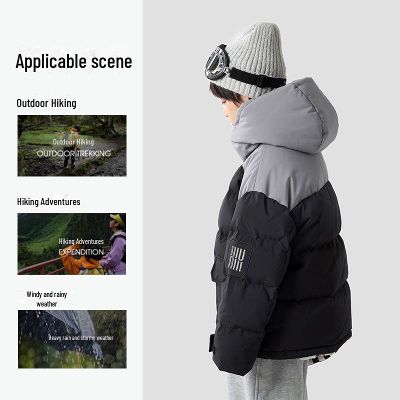 

Детская куртка-пуховик Three-Proof Contrast Color с 90% белого утиного пуха 2024 года 170cm fill (160g)