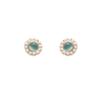 925 Sterling Silver Cat's Eye Stone Stud Earrings: High-End Retro French Design with Diamond-Set