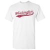 Washington DC City Script Men's Unisex T-Shirt - White