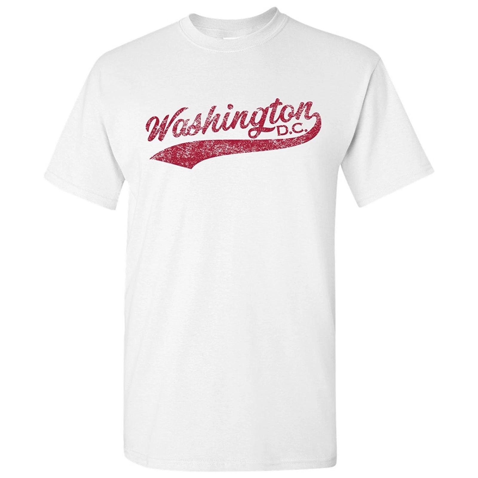 Washington DC City Script Men s Unisex T-Shirt - White 2XL