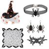Witch Hat Costume Accessory Halloween Party Cosplay Dress Up - Black Purple Orange