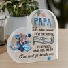[2D Flat] 1pc, Father'S Day Humorous Gift Decorative Plaque - "Du Hast Ja Bereits Uns" Surprise Gift Box Star Pattern Heart-Shaped Desktop Ornament, S
