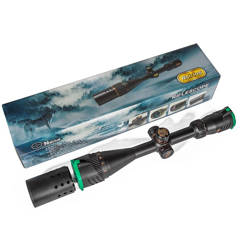 NSIRIUS 4-14X44 AOE Taktik Kapsam Optik Görüş Kırmızı Yeşil Işıklı Artı Avcılık Avcılık Sight