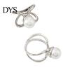 Metal Scarf Ring 2 Pcs Clip, Faux Pearl Belt Buckles, Clothes Autumn Winter Clip Slides Button, Shirt Ties Clips for Women, Dress Clothing Accessories