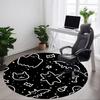1pc Spooky-patterned Carpet for Office Non-Slip, Round Carpet, Soft & Comfortable, Carpet for Office, Lightweight Round Floor Mat