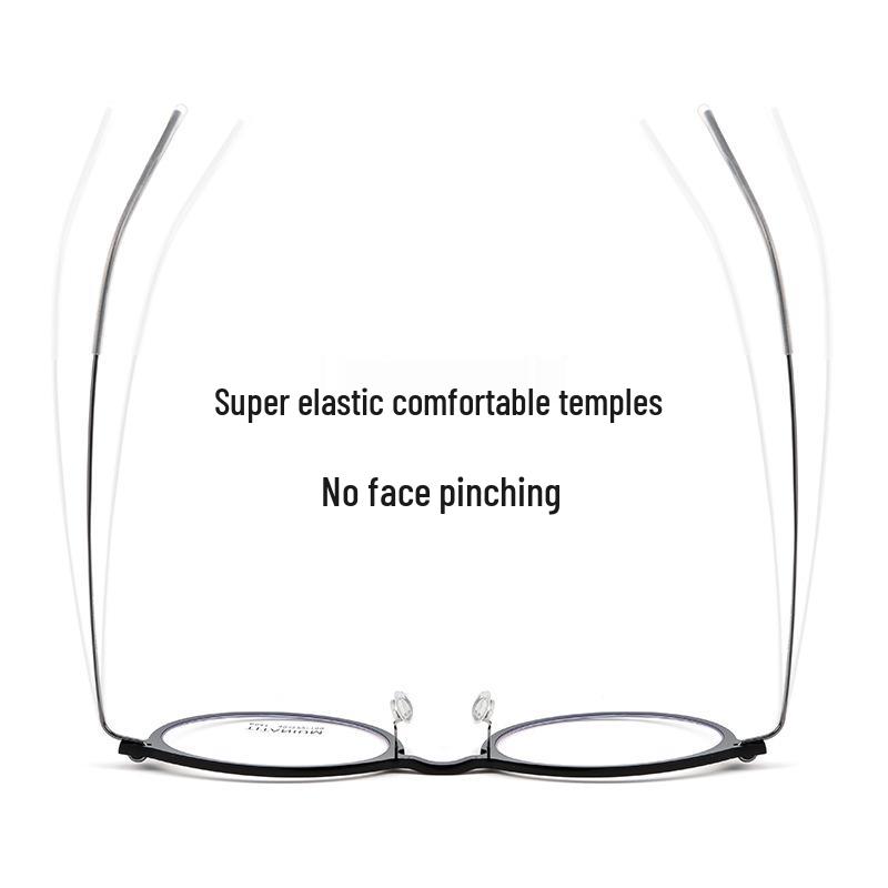 Bestfen Retro Ultralight Round Pure Titanium Myopia Eyeglasses