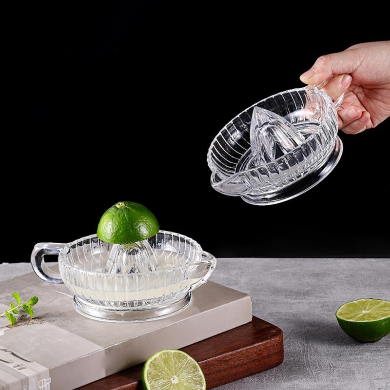 Glass Hand Press Juicer Multipurpose Manual Juicer with Handle For Freshing Lemon And Lime Juice Extraction Kitchen Tool