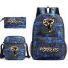 CR7 Ronaldo Backpack Football 67 Print School Bag With Shoulder Bag & Pencil Case For Student Boys Gift Daily Travel Rucksack