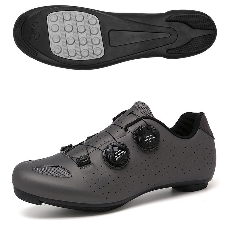 Road Cycling Shoes With Stiff Sole Mountain Bike Clipless Flat Pedal Compatible Breathable Unisex Footwear