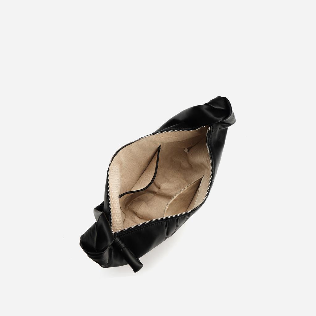 Lambskin Crossbody Bag, Casual Croissant Bag, Dumpling Bag, Women's Single-shoulder Genuine Leather Crossbody Bag with a French Feel