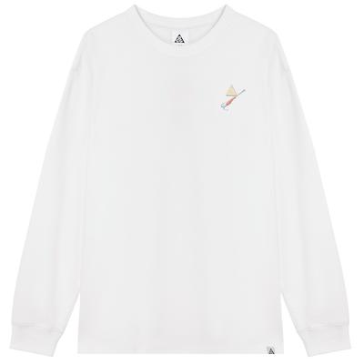Nike Coleção ACG Camiseta de Manga Comprida com Estampa Gráfica Gola Redonda Masculina Tops Branco FQ3728-121
